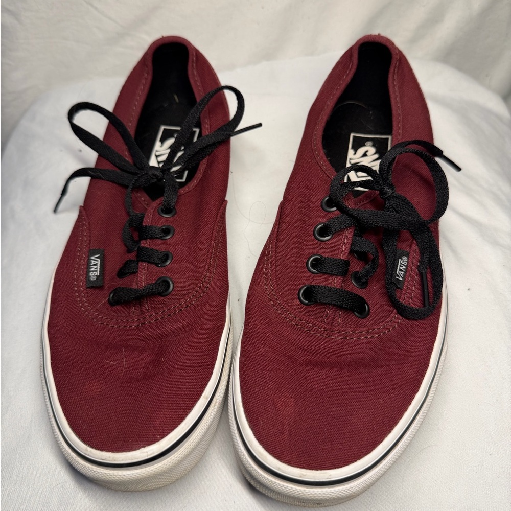 Vans Men's Burgundy Canvas Sneakers